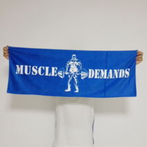 SKANDSALO 운동 땀흡수 타월 헬스장 러닝 힙합 비보잉 남성속건 더길어진 문주문제작 땀닦기 여성, T03-블루 지안 슈오 110*40, 기본