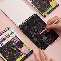 [DL] 그림 그리기 스크래치 페이퍼 노트 레인보우 그림판, 핑크1P