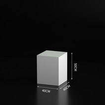 디스플레이박스 우드 화이트 전시 플랫폼 사각기둥 쥬얼리 옷가게 라운지 포토존 스탠드, K. 40x40x50