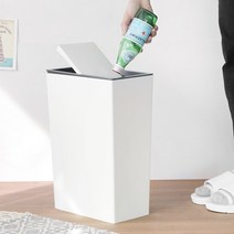 데이즈룸 M 화이트 직사각 휴지통 5종 택1, 스윙형(12.7L)
