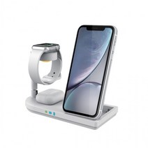 머레이 올인원 애플 삼성전용 무선충전기 거치대 F5, 삼성전용 - 화이트