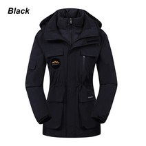 여성 겨울 스노우 다운 재킷 및 바지 스키복 야외 방수 좋은 스노우보드 웨어 스키 복장, [16] Black jackets(1pc)