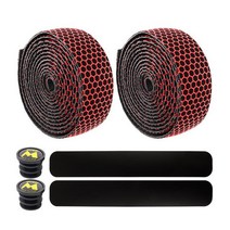 자전거 핸들 바 테이프 1 쌍 도로 미끄럼 방지 실리카 젤 EVA 충격 흡수 사이클링 랩 엔드 플러그 도매, red