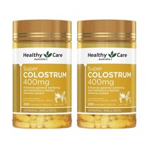 헬씨케어 호주 슈퍼 초유 콜로스트럼 츄어블 캡슐 400mg 200정 2팩, 2개