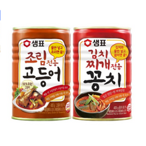 샘표 조림전용 고등어 400g + 김치찌개용 꽁치 400g, 조림용고등어 + 김치지개용꽁치, 2세트