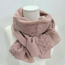 [애슬릿] 국내생산 여성 레이스 주름 롱 스카프 (9116764)