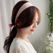 설렘 롱 리본 머리띠 리본머리띠 예쁜 명품 여자 공주 끈 헤어밴드