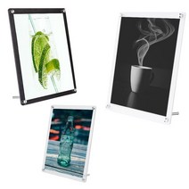 메뉴판 스탠드 테이블꽂이 아크릴 카페 POP 케이스 A3 자석 안내판 투명 A4 가격표, 쿠팡 A3-블랙