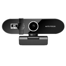 웹캠 4k full hd 2k web camera autofocus with 마이크 usb web cam for pc 컴퓨터 mac 노트북 데스크탑 youtube webcamera, 협력사, 삼각대가 있는 4k