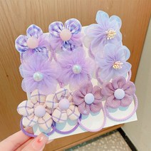 리본 머리끈 헤어끈 리본핀 10 개/대 아기 소녀 귀여운 색상 꽃 헤어 밴드 포니 테일 홀더 어린이 고무 아이 액세서리