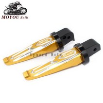 오토바이 용품 호환 부품 KYMCO Xciting S400 XcitingS400 2017 액세서리 CNC 알루미늄 후방 승객 발판 발 받침 페그 페달, Gold