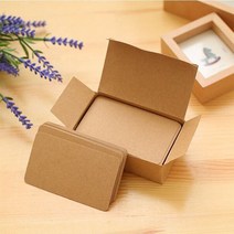 명함 종이 카드 100매 DIY 카페쿠폰 미니 메시지 카드 회사명함, 핑크