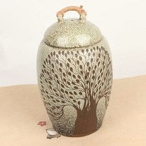 분청 고급 나무 쌀독 10kg