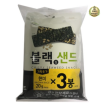 라이브잇 풀무원 블랙김샌드 현미 스낵, 12개입, 20g