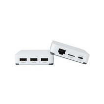 USB 허브 USB3.0LOYALTY-SECU RJ45 이더넷 네트워킹 3 USB 2.0 안드로이드 인쇄 서버 프린터 어댑터 흰색, 하얀