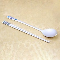 명품 특칠보 은수저 80％ 93.75g, 완자문 파랑 289