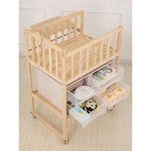 기저귀 갈이대 원목 수납 마사지 이동 교환대 다기능 우드 테이블 베비이케어