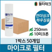 마이크로필터 10마이크론 길이 250mm 1박스 50개입, 1개