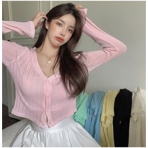 fulibs신상핫 탑 스웨터 코트 실크 탑 여성 긴팔 스웨터 겉옷 카디건 여성 얇은 여름