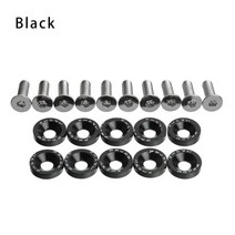 튜닝용품 듀얼트론 123 용 알루미늄 스쿠터 패스너 나사 핸들 바 스크류 와셔 자동차 장식 10 개, 07 Black