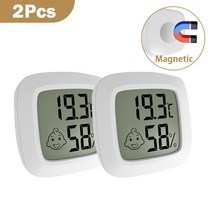 기상관측기 풍속계 장비 디지털 온도기 습도기 날씨 미니 LCD 디지털 온도계 습도계 1/2 개 실내 측정기, 한개옵션1, 04 2 Pcs Type A