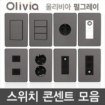 국내산 올리비아 펄그레이 스위치.콘센트.통신.기타 상도전기, 8P+CATV