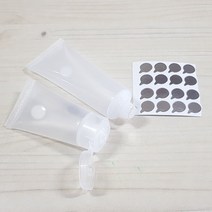 스윗바틀 클리어 화장품튜브용기 원터치캡, 30ml 반투명캡 마감씰링1매, 1개