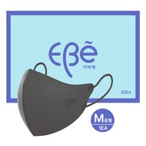 이비에 라이트 초슬림 얼음 마스크 대형 중형 30매 KC인증 냉감원단, 그레이, 중형[30매]