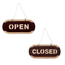 OPEN CLOSED 우드 오픈 클로즈 클로우즈 문패