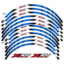 오토바이용품 바이크용품 오토바이악세사리 휠 스티커 스트라이프 림 데칼 방수 허브 테이프 액세서리 혼다 xadv x-adv xadv 750 350 Adventure, 전면 17 후면15인치2