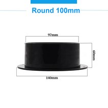 덕트 3모양 ABS 플랜지 덕트 팬 호스 커넥터 공기순환 어댑터 주방 후드 파이프 연결 배기구, 02 Round 100mm