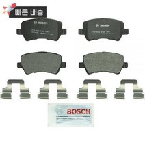 보쉬 BP1307 QuietCast 프리미엄 세미 메탈릭 디스크 브레이크 패드 세트: 랜드로버 레인지로버 이보크; 볼보 S60 S60 크로스 컨트리 S80 V60 V60