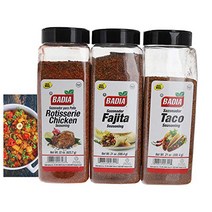 Badia Taco Fajita and Rotisserie Chicken Seasoning Bundle (Set of 3) - The Perfect Seasoning for T, 1