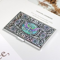 박씨상방 외국인선물 나전칠기 자개 명함케이스M 명함집, 1개, 당초나비