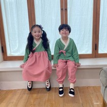 아기 계량 한복 두돌 개량 남아 여아 남매 생활 한복 추석시즌 3컬러