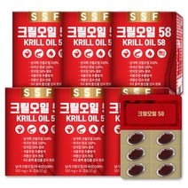 순수식품 크릴오일 1000mg 인지질58%이상원료 6박스(180캡슐), 30정, 6개