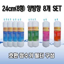 SK매직 WPU-6701F 고급 정수기필터 C타입 8개 1년치세트N, 8인치 한방향 (24CM)