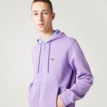 라코스테 캥거루 포켓 플리스 퍼플 스웨트셔츠 집업 재킷 맨투맨 Kangaroo Pocket Fleece Sweatshirt