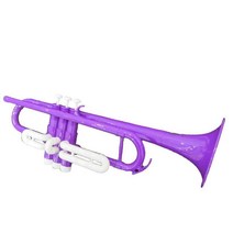 플라스틱 트럼펫 연습용 취미용 블랙트럼펫, 보라색과 흰색