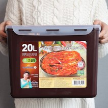 쿨맥시2 직사각 밀폐용기 43호 초코색 20L