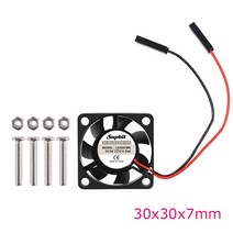 NESPi 케이스 냉각 팬 3007 용 30x30x7mm 라즈베리 파이 4/4B3B /23B/B/2B 나사 포함 오렌지, [01] Black