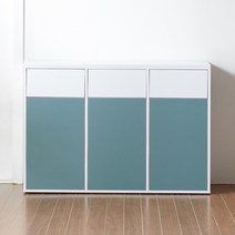 [천삼백케이] [블리스데코] 몰리 플랩도어 3칸 수납장 BER071, 모카그레이