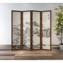 제사병풍 전통 인테리어 접이식 단단한 나무 스타일의 화면 파티션 접는 모바일 거실 침실, Pinus sylvestris (1잎 45180c