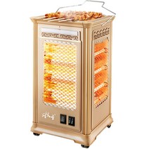 DEKTON 전기 오방 난로 히터 스토브 난방기 캠핑 가정용 바베큐, 레드