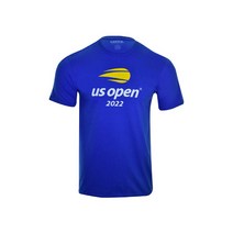 US오픈 테니스대회 오피셜 2022 공식 로고 남성 반팔 티셔츠 블루