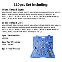 Cspe-미터법 탭 앤 다이 세트 나사 나사산 렌치 태핑 수공구 키트 개, [01] pcs Set