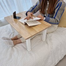 고무나무 1인 접이식 좌식 테이블 다용도 독서 혼술상 공부상 노트북 책상 원룸