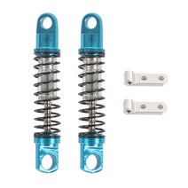 GHSHOP 2x rc 자동차 알루미늄 완충기 댐퍼 wpl d12 1:10 스케일 rc 오프로드 크롤러 드리프트 자동차 교체 액세서리, 4.2x0.7cm, 금속, 블루