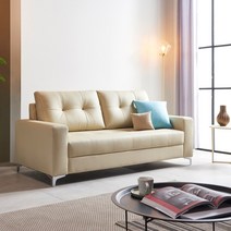 서광퍼니처 코즈 CL라텍스 3인 소파_스툴별매, 다크브라운