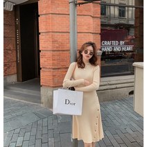 여성스러운 골지니트원피스 하객원피스 고급스런원피스